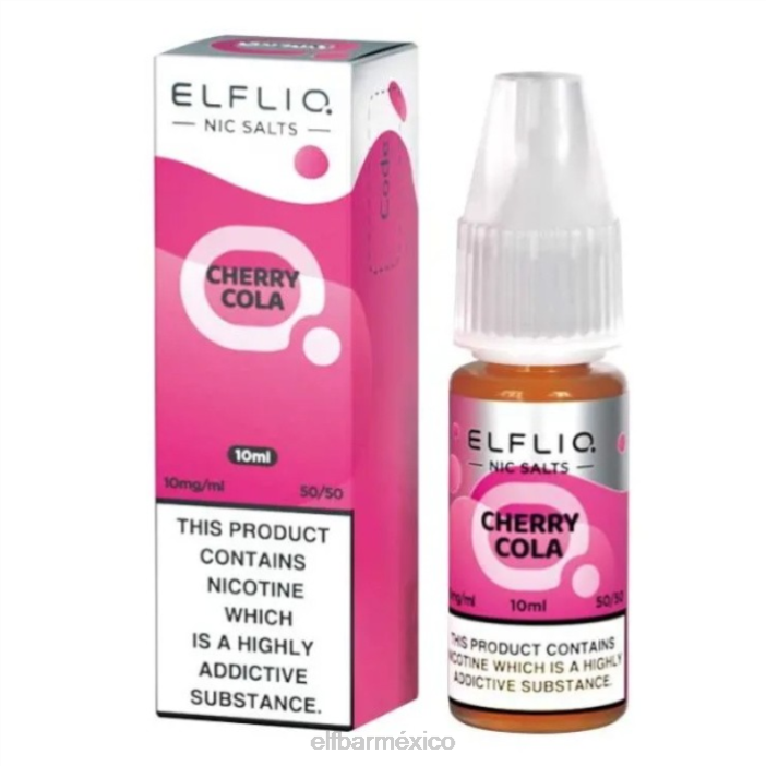 ELFBAR Mexico Sales de elfliq nic - cola de cereza - 10ml-20 mg/ml J40L197