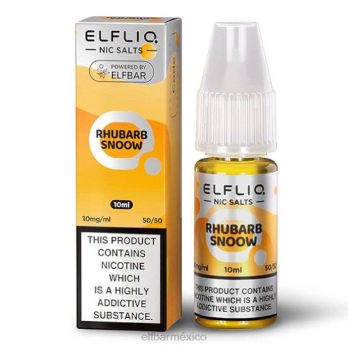 ELFBAR Mexico Sales de elfliq nic - nieve de ruibarbo - 10ml-10 mg/ml J40L171