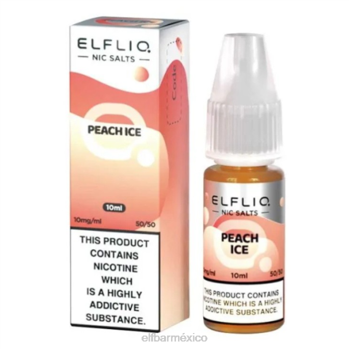 ELF BAR BC5000 Precio Mexico Sales de elfliq nic - hielo de melocotón - 10ml-10 mg/ml J40L185