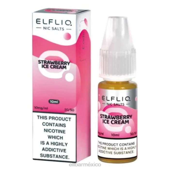 ELF BAR Mejores Sabores Sales de elfliq nic - nieve de fresa - 10ml-10 mg/ml J40L182