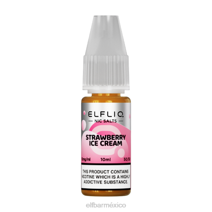 ELF BAR Mejores Sabores Sales de elfliq nic - nieve de fresa - 10ml-10 mg/ml J40L182