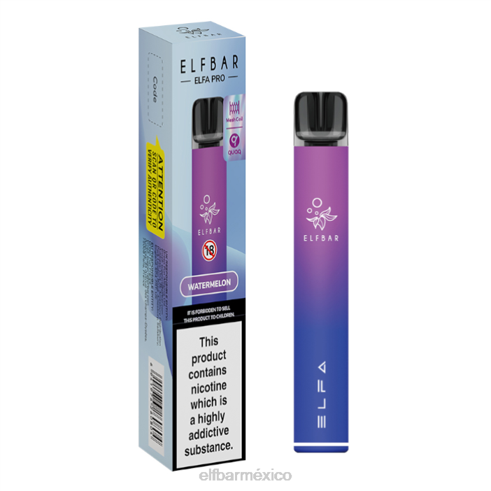 ELFBAR Mexico kit elfa pro pod - recargable J40L67 aurora purple + vaina precargada de sandía