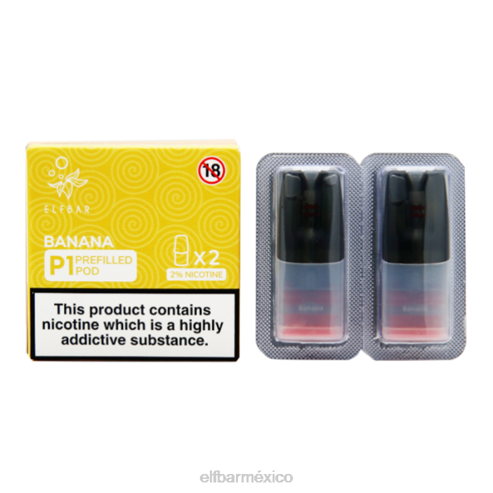 ELFBAR Mexico mate 500 p1 vainas precargadas - 20 mg (paquete de 2) sandía mango melocotón J40L158