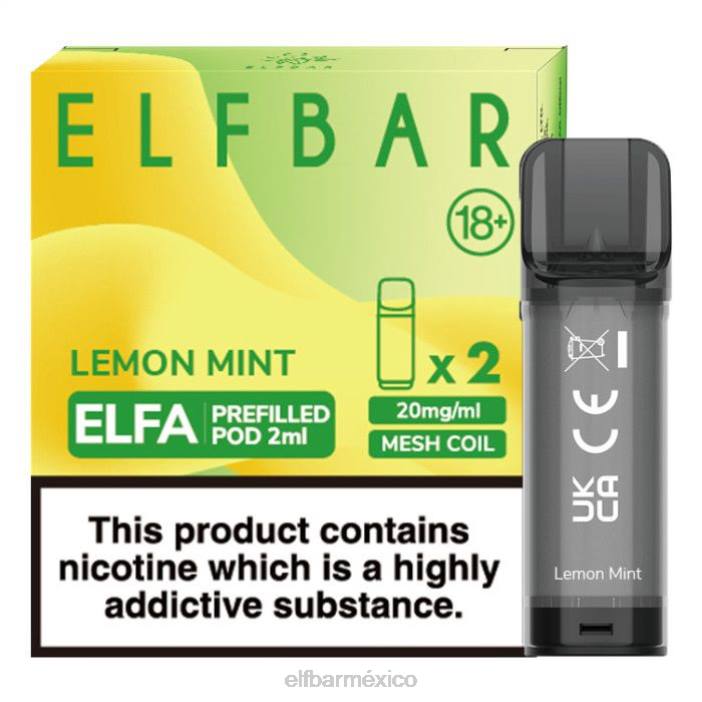 ELF BAR BC3500 Precio cápsula precargada de elfa - 2 ml - 20 mg (paquete de 2) J40L110 menta Limón