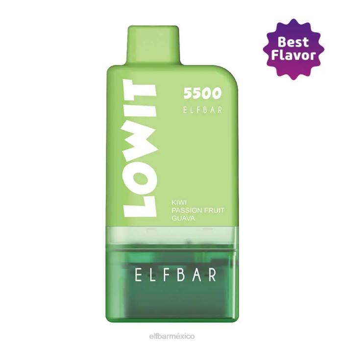 ELF BAR BC5000 Mexico kit de vainas precargadas lowit 5500 2%nic kiwi maracuyá guayaba J40L438 kiwi maracuyá vaina de guayaba+batería verde