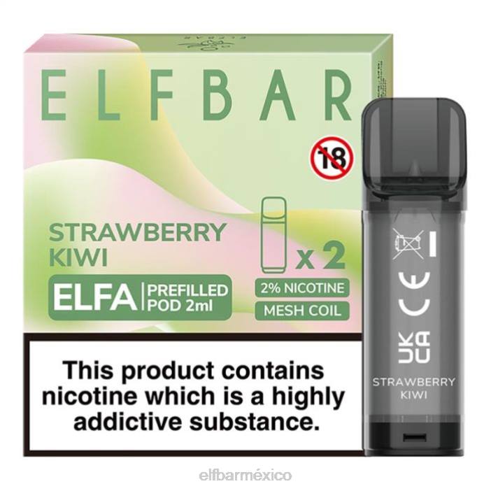 ELF BAR BC5000 Precio Mexico cápsula precargada de elfa - 2 ml - 20 mg (paquete de 2) J40L107 kiwi fresa