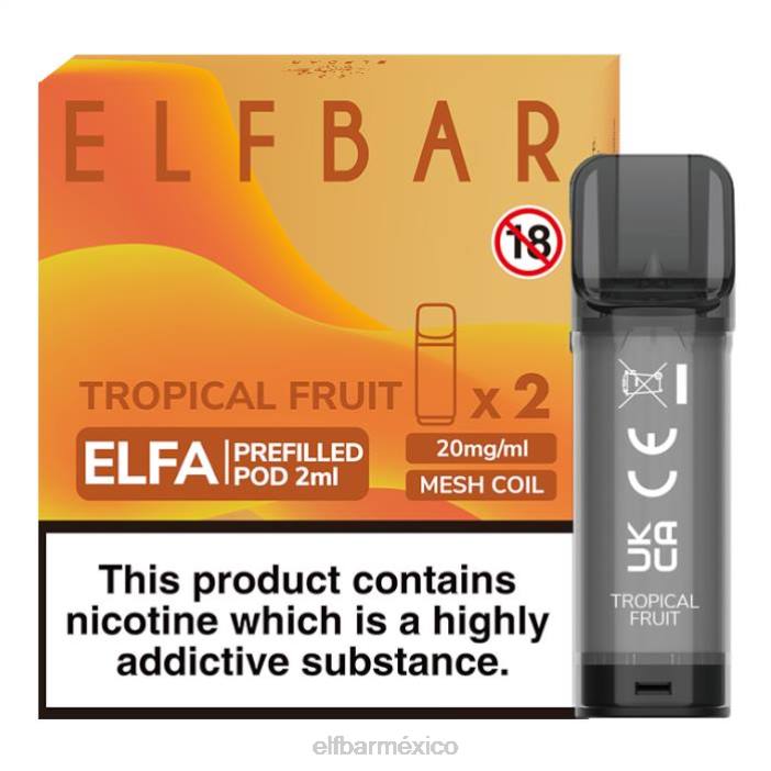 ELF BAR BC5000 Precio Mexico cápsula precargada de elfa - 2 ml - 20 mg (paquete de 2) J40L120 fruta tropical