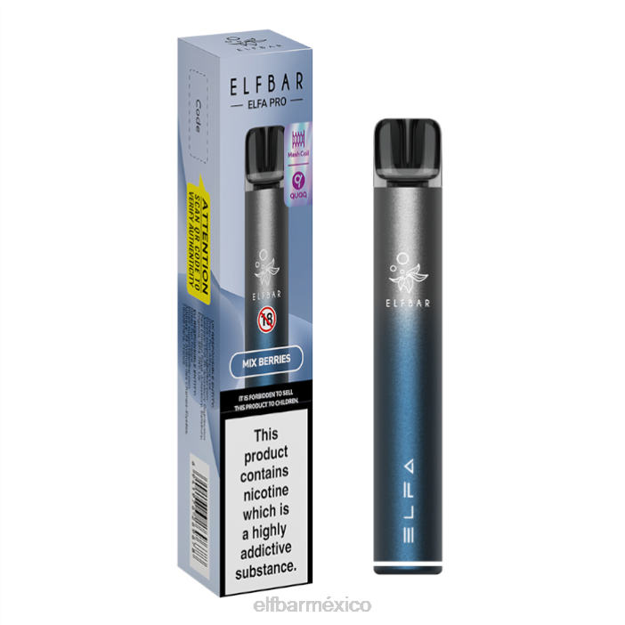 ELF BAR BC5000 Precio Mexico kit elfa pro pod - recargable J40L68 Vaina precargada de limonada razz negra + azul