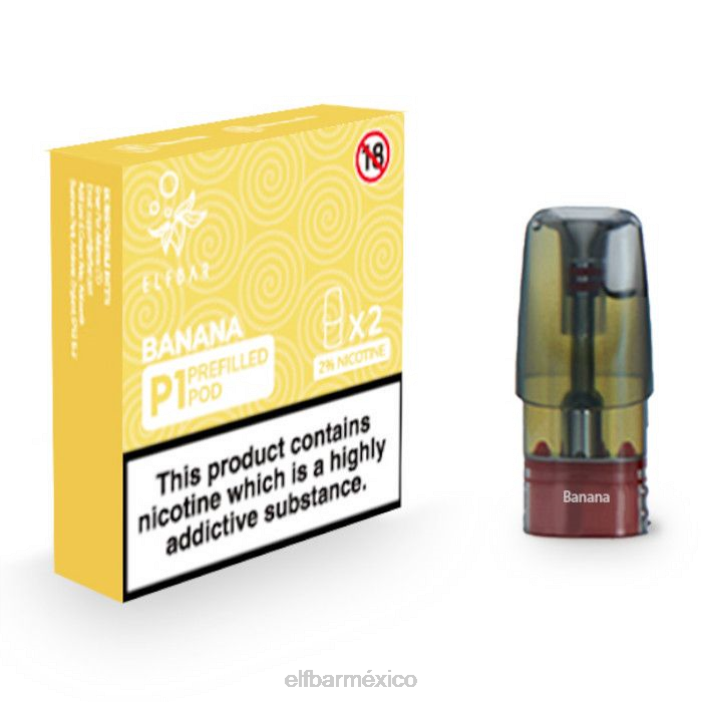 ELF BAR Mejores Sabores mate 500 p1 cápsulas precargadas - 20 mg (paquete de 2) J40L143 banana