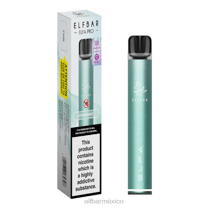 ELF BAR Sabores 10000 kit elfa pro pod - recargable J40L77 Cian crepúsculo + cápsula precargada de menta verde