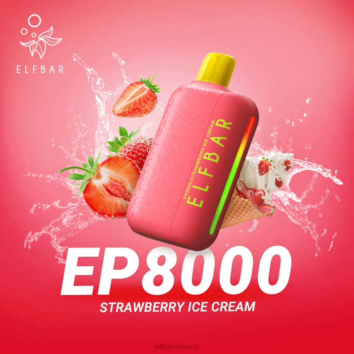 ELF BAR Mejores Sabores vape desechable nuevos soplos ep8000 J40L377 helado de fresa