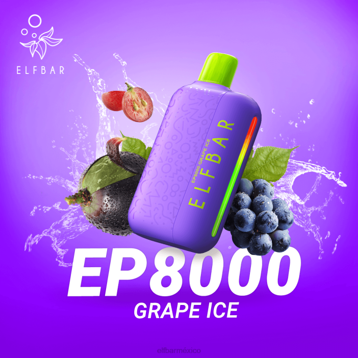 ELF BAR Mexico City vape desechable nuevos soplos ep8000 J40L359 cereza de uva