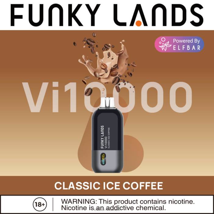 ELF BAR Sabores Funky Lands vape desechable vi10000 bocanadas J40L472 café helado clásico