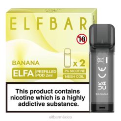 ELF BAR Mexico cápsula precargada de elfa - 2 ml - 20 mg (paquete de 2) J40L105 banana