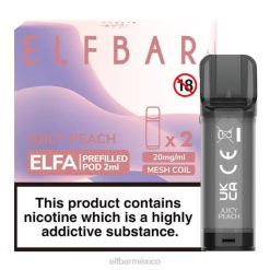 ELF BAR Mexico City cápsula precargada de elfa - 2 ml - 20 mg (paquete de 2) J40L125 Durazno jugoso