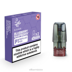 ELF BAR Mexico mate 500 p1 cápsulas precargadas - 20 mg (paquete de 2) J40L157 frambuesa arándano