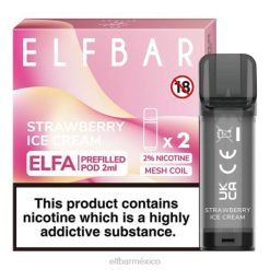 ELF BAR Sabores Mas Vendidos cápsula precargada de elfa - 2 ml - 20 mg (paquete de 2) J40L115 helado de fresa