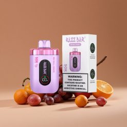 Razz Bar 50K Puffs Desechable Vape Toro Rojo Uva con Bobina Mesh 1.0 Ohm