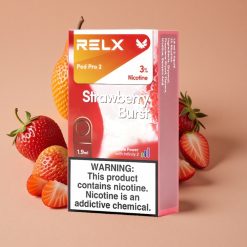 Relx Pod Pro 2 600 Puffs Fresa Explosiva con 3% de Nicotina