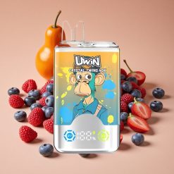 Uwin Crystal Twins 40000 Puffs Recargable con 32ml de Líquido Sabor Arándano Frambuesa Cereza Hielo