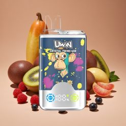Uwin Crystal Twins 40000 Puffs Sabores Kiwi Maracuyá Guayaba Arándano Frambuesa Recargable