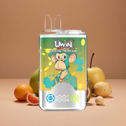 Uwin Crystal Twins 40000 Puffs Sabores Kiwi Maracuyá Guayaba Dos Manzanas Diseño Recargable 850mAh
