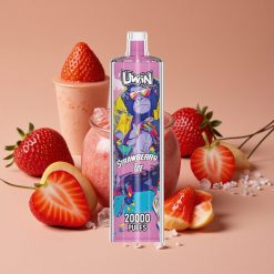 Uwin Shisha Hookah Crystal 20000 Puffs Fresa Hielo Capacidad 22ml
