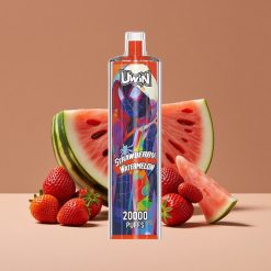 Uwin Shisha Hookah Crystal 20000 Puffs Fresa Sandía 22ml