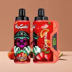 VapSolo VIKING 12000 Puffs Fresa Sandía Vape Desechable con Pantalla LED